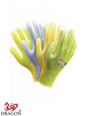 Rękawice z nylonu poliuretan kolor MIX rozm. 7 Reis