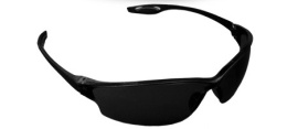 Okulary ochronne przeciwodpryskowe czarne szkła poliwęglanowe MCR Safety