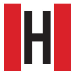 Znak Hydrant zewnętrzny 200 x 200 mm folia samoprzylepna