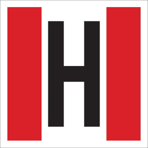 Znak Hydrant zewnętrzny 200 x 200 mm folia samoprzylepna