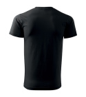 Koszulka bawełniana męska BASIC 129 czarna XL