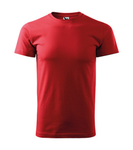 Koszulka bawełniana męska BASIC 129 czerwona L