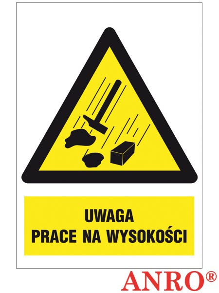 Znak "Uwaga! Prace na wysokości.ZZ-27O-1 P 220X300