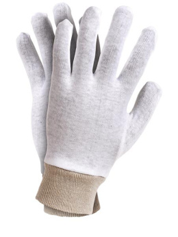 Rękawice ochronne bawełniane białe rozm. 10 Reis