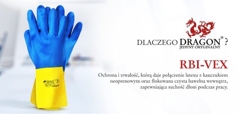 Rękawice ochronne z latexu i kauczuku neopren rozm. 10 Reis