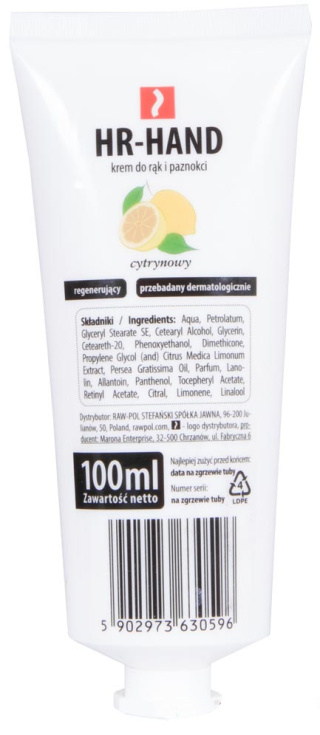 Krem do rąk i paznokci z Wit A+E cytrynowy 100ml Reis