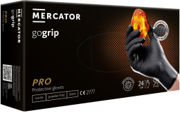 Rękawice nitrylowe PREMIUM gogrip czarne rozm. XL MERCATOR