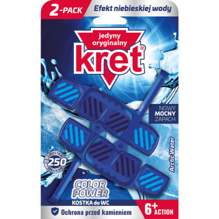 Kostka WC barwiąca Color Power Artic Water 2 x 40g Kret