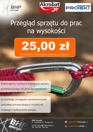 Przegląd sprzętu do prac na wysokości