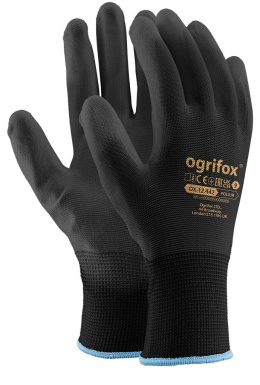 Rękawice powlekane poliuretanem czarne wysoka manualność OGRIFOX