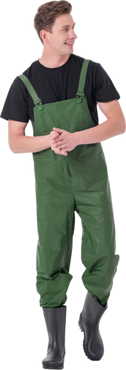 Spodnie ogrodniczki przeciwdeszczowe zielone rozm. XL Reis