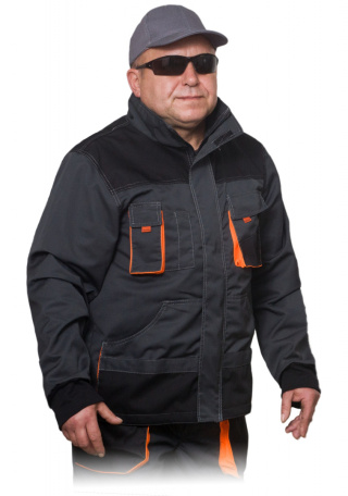 Bluza szwedzka robocza MONTER rozm. 3XL (60/164cm) - pomarańczowe wstawki