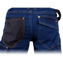 Spodnie krótkie wykonane z elastycznego jeansu rozm. 2XL niebieskie Reis