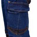 Spodnie krótkie wykonane z elastycznego jeansu rozm. 2XL niebieskie Reis