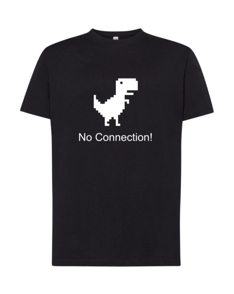 KOSZULKA z ZABAWNYM NAPISEM t-shirt MĘSKA "NO CONNECTION"