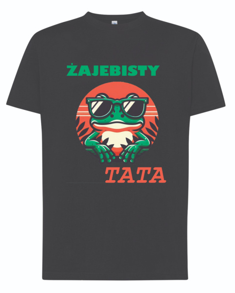 KOSZULKA z ZABAWNYM NAPISEM t-shirt MĘSKA "ŻAJEBISTY TATA"