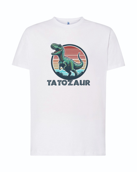 KOSZULKA z ZABAWNYM NAPISEM t-shirt MĘSKA "TATOZAUR"