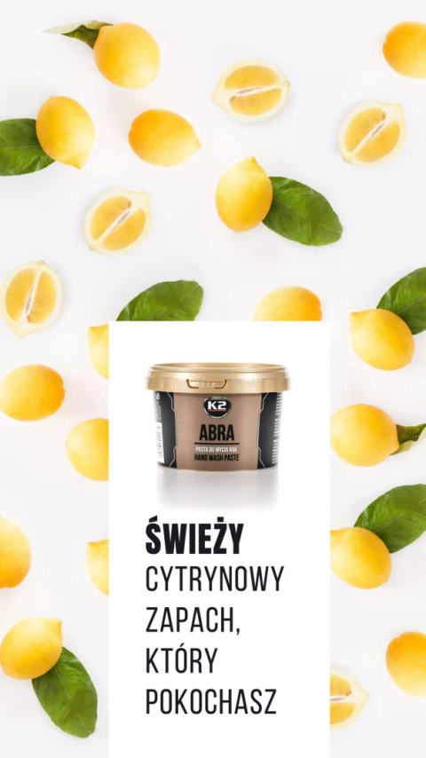 Pasta BHP do mycia rąk cytrynowy zapach ABRA 500ml K2