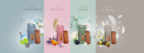 Zapach do auta damski zawieszka drewniana EVOS GRACE Gaia K2