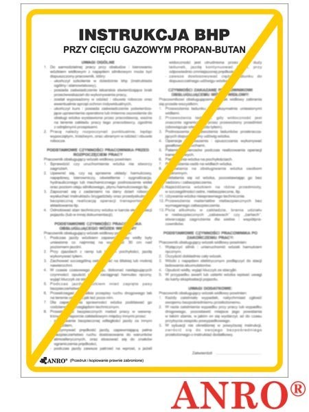 ZNAK BEZPIECZEŃSTWA ANRO