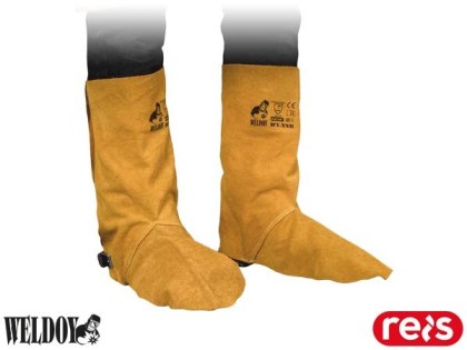 Ochraniacze na nogi do spawania - Skórzane, kevlarove nici REIS