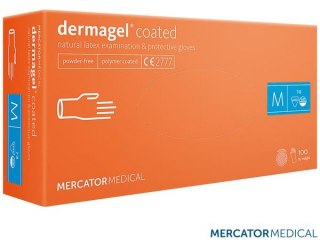 Rękawice lateksowe DERMAGEL bezpudrowe 8% Vat 100 szt. MERCATOR MEDICAL