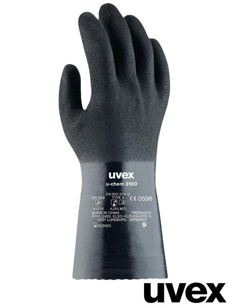Rękawice U-CHEM 3100 - Ochrona mechaniczna i chemiczna, EN388, EN374 UVEX Rękawice U-CHEM 3100 - Ochrona mechaniczna i chemiczna, EN388, EN374 UVEX
