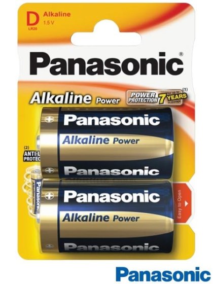 Baterie Alkaliczne PANASONIC Alkaline Power LR20/D - (2szt.) PANASONIC