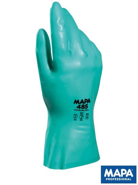 Rękawice Nitrylowe ULTRANITRIL 485 – Doskonała Chwytność, Ochrona Chemiczna MAPA