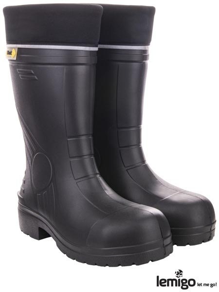 Buty Bezpieczne GO WORK S5 FO E CI A SRC | EVA, Kevlar, Stal 200J | Termiczne, Olejoodporne | Wymienny Ocieplacz LEMIGO