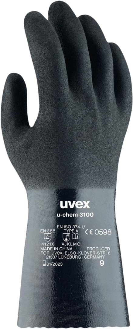 Rękawice U-CHEM 3100 - Ochrona mechaniczna i chemiczna, EN388, EN374 UVEX Rękawice U-CHEM 3100 - Ochrona mechaniczna i chemiczna, EN388, EN374 UVEX