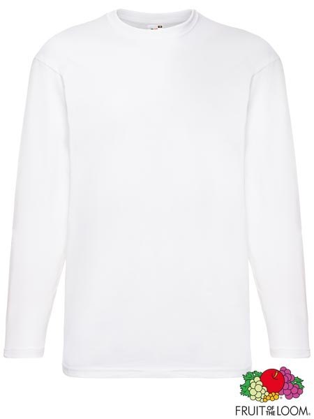 Koszulka męska Valueweight z długim rękawem – 100% Bawełna FRUIT OF THE LOOM