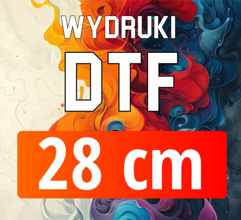 Nadruki DTF wydruk do samodzielnego wgrzania 28 cm x 1 mb