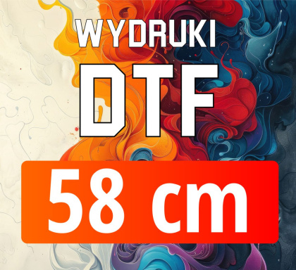 Nadruki DTF wydruk do samodzielnego wgrzania 58 cm x 1 mb