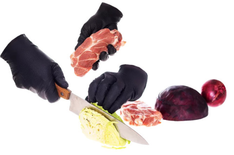 Rękawice nitrylowe czarne Grip BARDZO GRUBE 50 szt. rozm. XXL ProMates