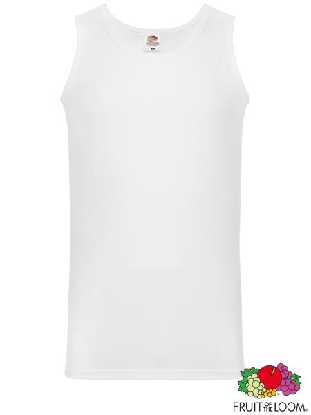 Koszulka męska Athletic Vest – 100% Bawełna, bez rękawów i szwów FRUIT OF THE LOOM
