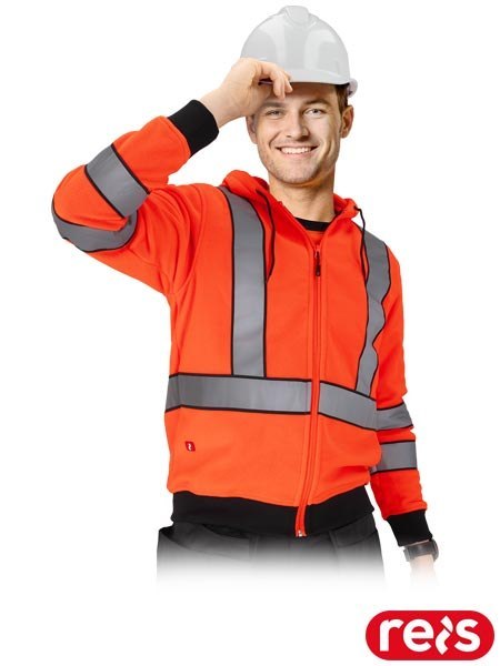 Bluza Ochronna Męska Polarowa Hi-Vis | Odblaskowa | Kaptur | BHP | Regular Fit REIS