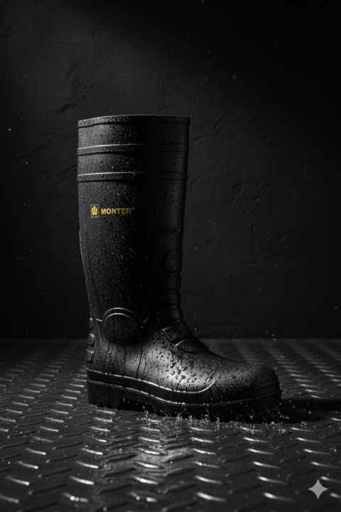 Buty gumowce bezpieczne kalosze S5 MONTER Rozm. 40 z wkładką i podnoskiem