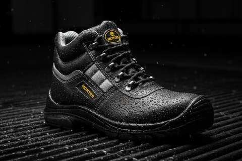 Buty ochronne trzewiki S3 rozm. 41 z metalowym podnoskiem i wkładką antyprzebiciową – antypoślizgowe MONTER
