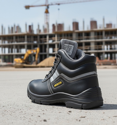 Buty ochronne trzewiki S3 rozm. 43 z metalowym podnoskiem i wkładką antyprzebiciową – antypoślizgowe MONTER