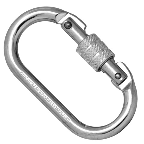 Linka Bezpieczeństwa z Karabińczykiem i Hakiem Rusztowaniowym – 1,5 m, Wytrzymałość 30 kN, EN354 REIS