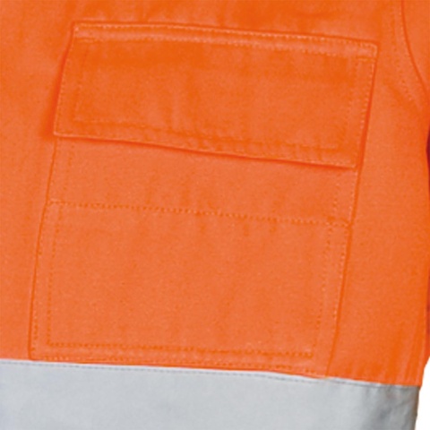 Ubranie ostrzegawcze klasa 3 – bluza i spodnie ogrodniczki EN ISO 20471 dla drogowców i służb porządkowych REIS