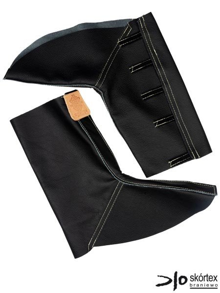 Nagolenniki Skórzane z Nastopkiem dla Spawacza | Skóra Licowa | Rzepy Niepalne | EN11611 SKÓRTEX