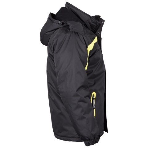 Kurtka Ochronna Ocieplana Męska | Wodoodporna PCV, Polar | Zamek, Napy, Rzepy | Odsuwany Kaptur