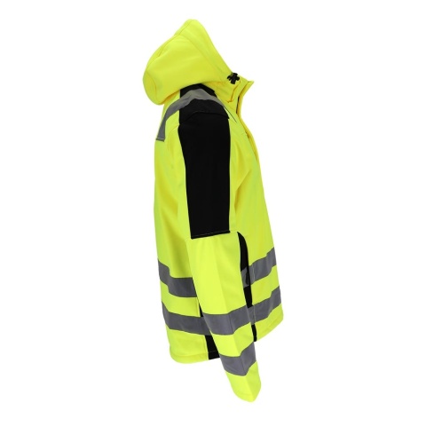 Kurtka Softshell Odblaskowa Męska | Membrana TPU, Polar | Wodoodporna i Oddychająca | BHP Drogowa REIS