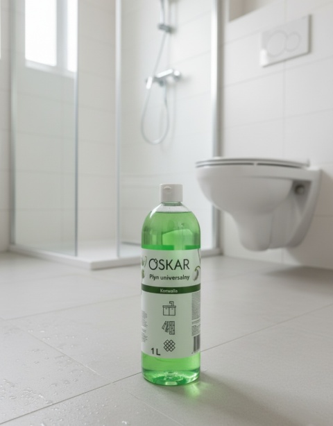 Płyn Uniwersalny 1L Konwalia | Lśniąca Czystość Bez Smug | Nabłyszczający | Do Podłóg, Okien Oskar