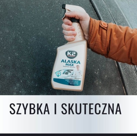 Odmrażacz do Szyb K2 ALASKA 700ml | Błyskawiczny, do -70°C | Z Nanocząsteczkami | Bezpieczny dla Lakieru/Gum | K2