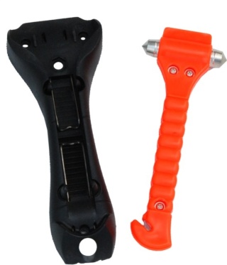 Młotek Bezpieczeństwa Zbijak do Szyb + Nóż do Pasów | Ratunkowy | Samochodowy Uchwyt | Must Have BHP