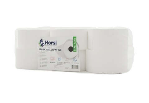 Papier Toaletowy 120 mb | 100% Celuloza | 2 Warstwy | Mega Rolka Horsi