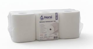Ręczniki Papierowe Horsi (6 rolek x 100m) | 100% Celuloza, 2W | Mega Rolka, Chłonne | Horsi